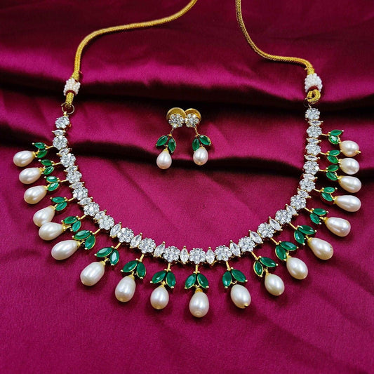 Adorable Floret Designer necklace Set - Shree Radhe Pearls