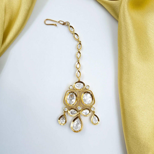 Amazing Designer Kundan Studded Mang Tika - Shree Radhe Pearls