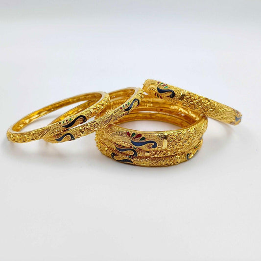 Amazing Peacock Designer Bangles - Shree Radhe Pearls