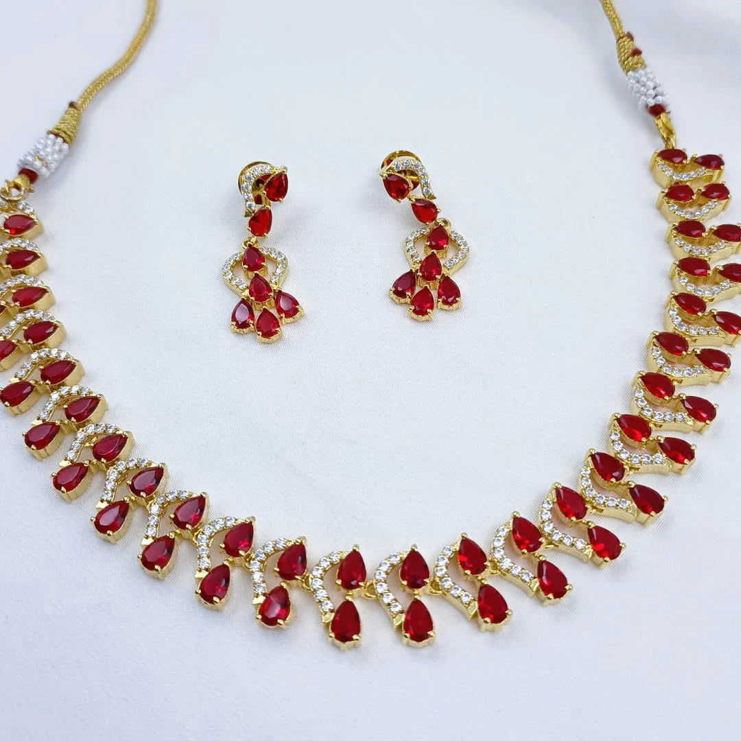 American Diamond Necklace Set - Shree Radhe Pearls