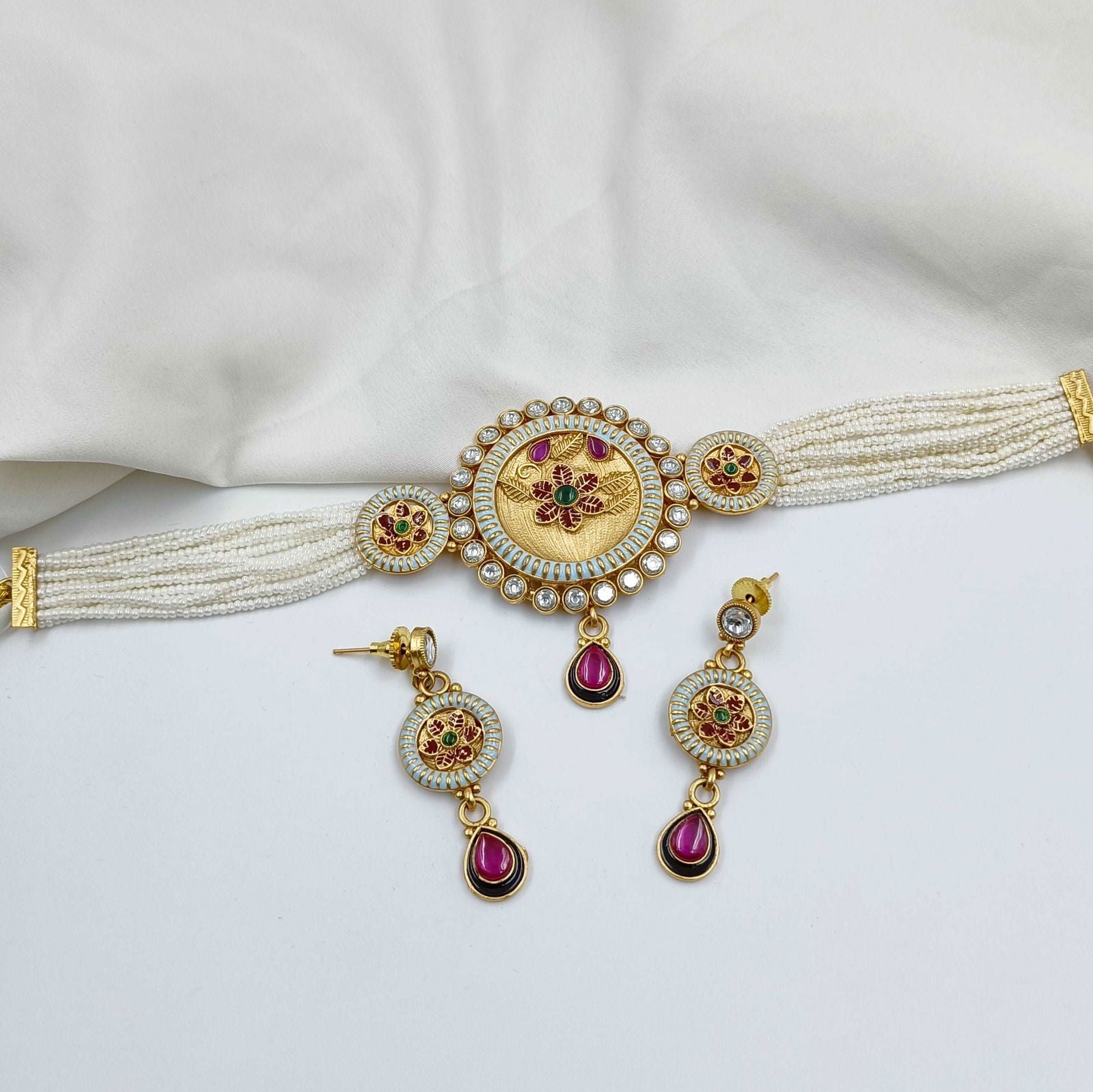 Antique Choker Set - Shree Radhe Pearls