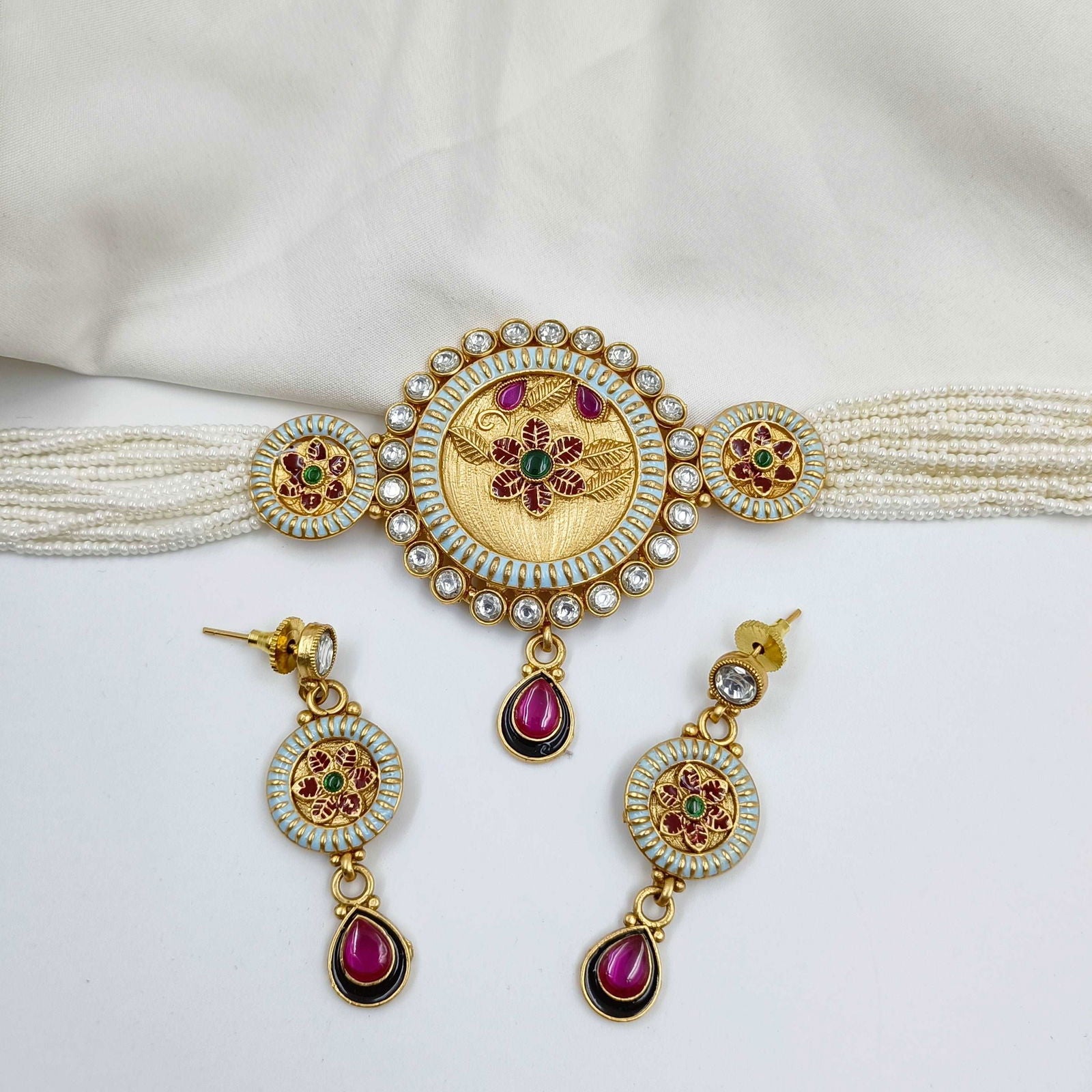 Antique Choker Set - Shree Radhe Pearls