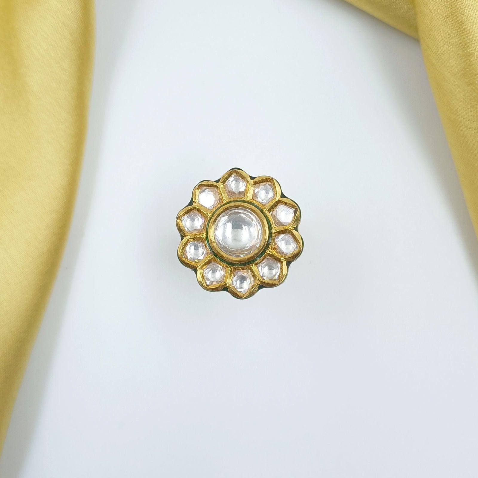 Appealing Kundan Finger Ring - Shree Radhe Pearls