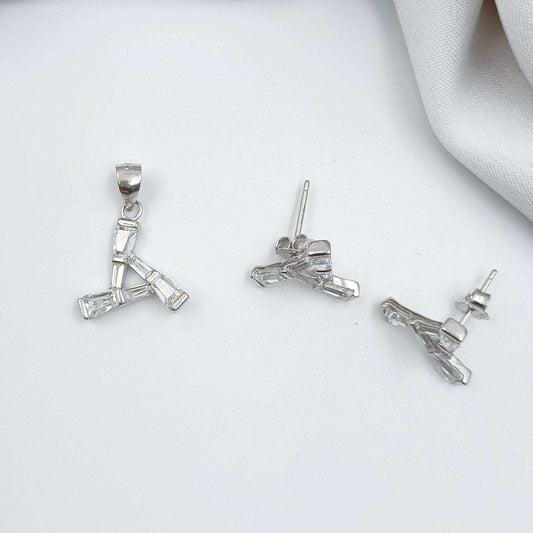 Attractive 92.5 Silver Star Designer Pendent Set - Shree Radhe Pearls