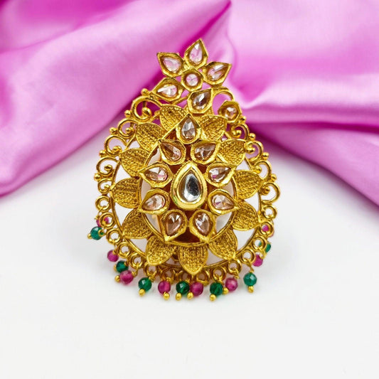 Attractive Drop Shaped Sari Pin - Shree Radhe Pearls