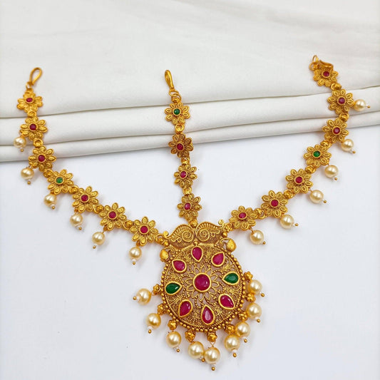 Attractive Floret Designer Matha Patti - Shree Radhe Pearls