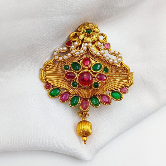 Attractive Floret Designer Sari Pin - Shree Radhe Pearls