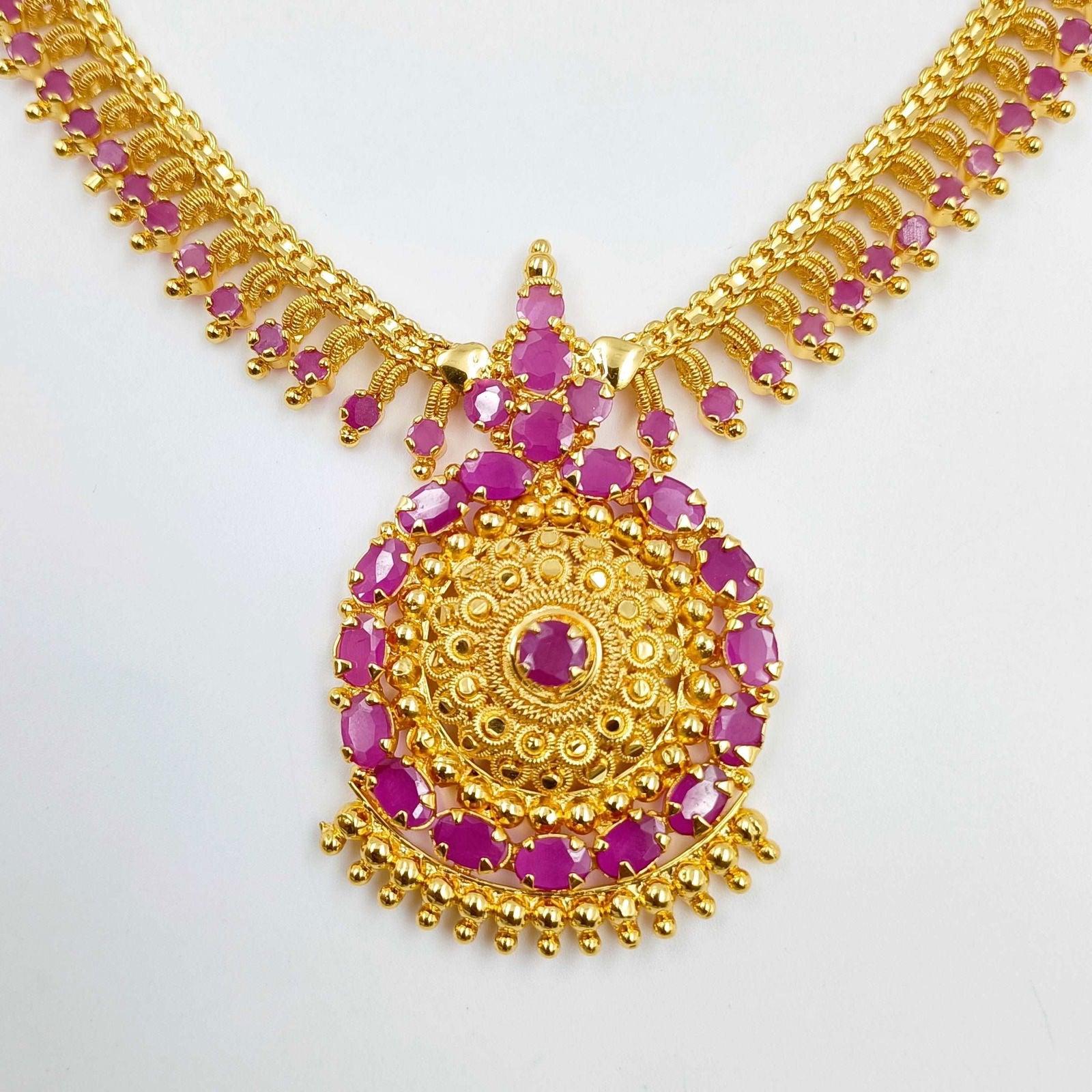Attractive  Round Shaped Designer Short Set - Shree Radhe Pearls