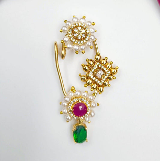 Attractive Square & Round Shaped Designer Nath - Shree Radhe Pearls