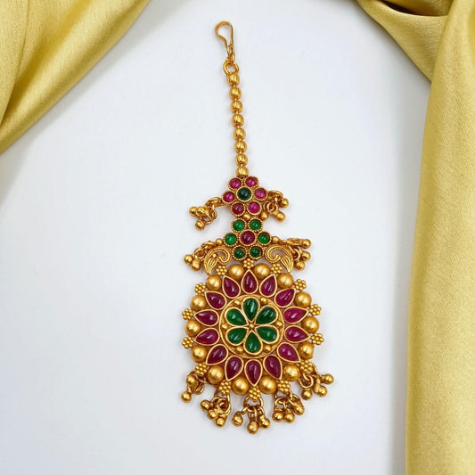 Awesome Multi Colour Flower Designer  Mang Tika - Shree Radhe Pearls