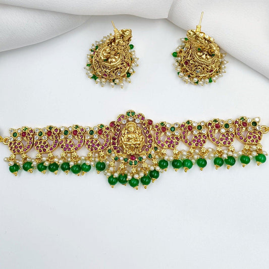 Beautiful Goddess Designer Choker Set - Shree Radhe Pearls