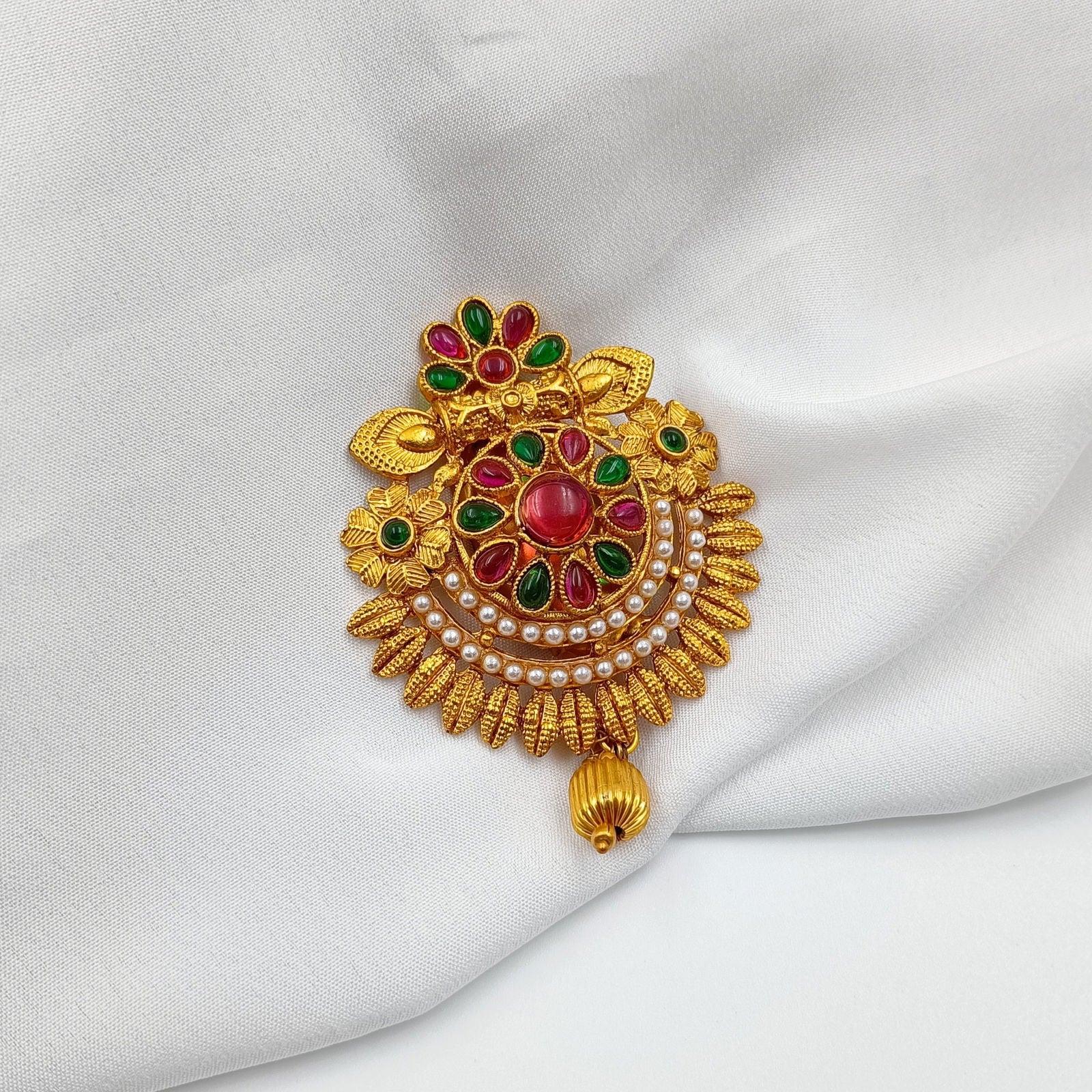Blossom Floret Designer Sari Pin - Shree Radhe Pearls