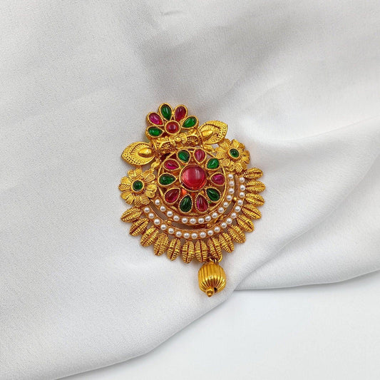 Blossom Floret Designer Sari Pin - Shree Radhe Pearls