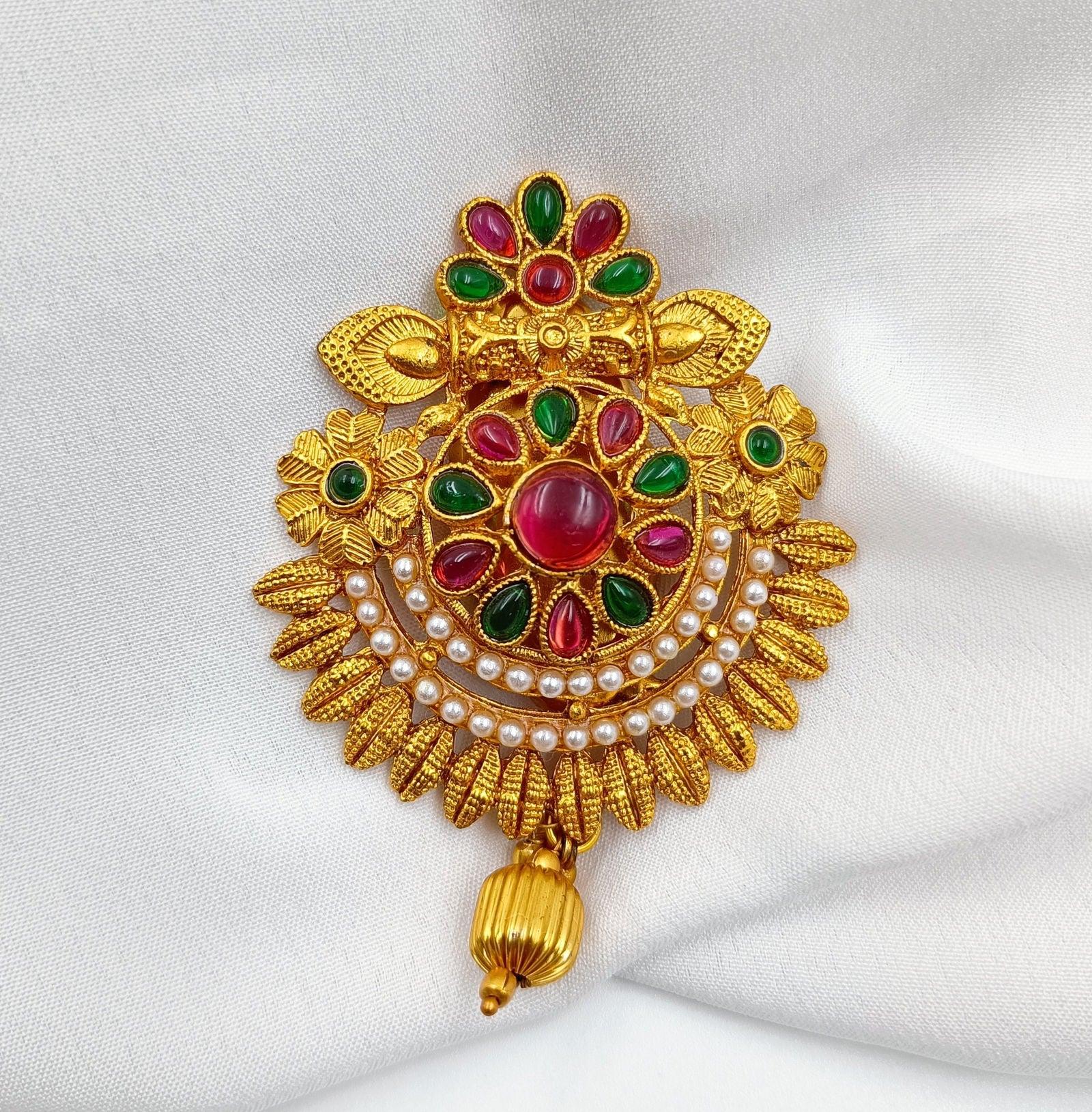 Blossom Floret Designer Sari Pin - Shree Radhe Pearls