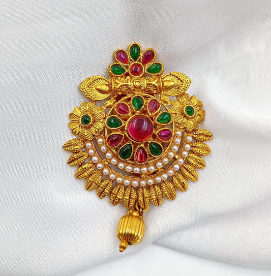Blossom Floret Designer Sari Pin - Shree Radhe Pearls