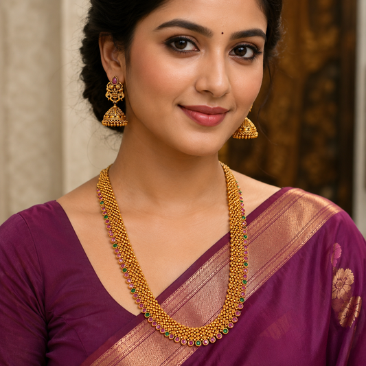 Dainty Designer Temple Long Set