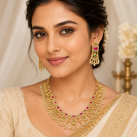 Elegance Designer Temple Long Set