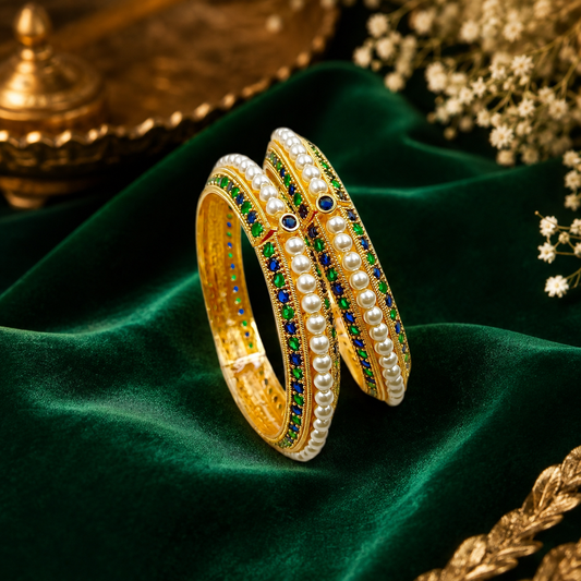 Glossy designer Pearls Bangles