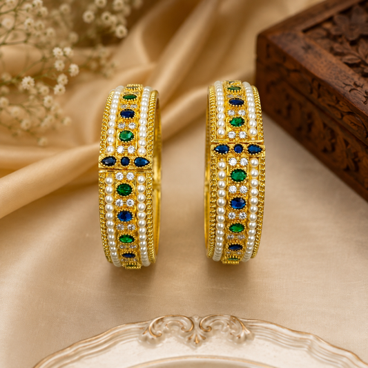 Beawtching Designer Trendy Pearls Bangles