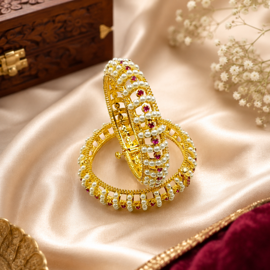 Radiant Designer Pearls Bangles