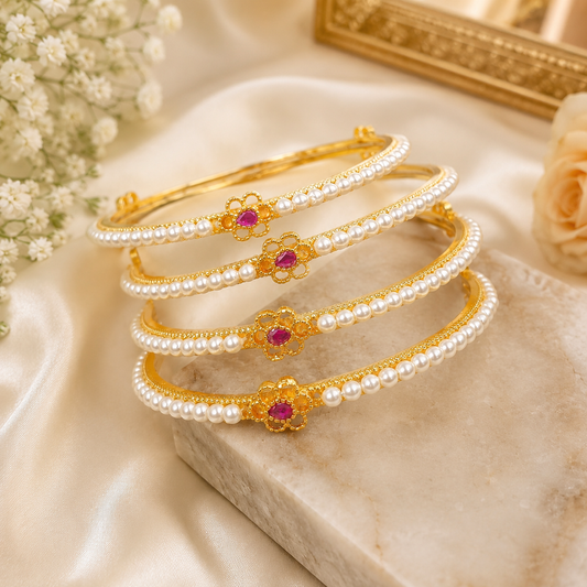 Exclusive Designer Trendy Pearls Bangles