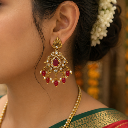Lord Laxmi Designer Fancy Earrings