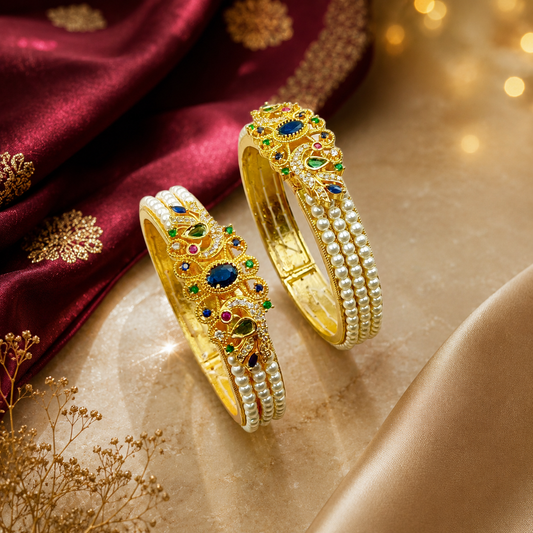 Imperial Trendy Designer Pearls Bangles