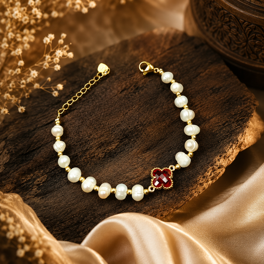 Blooming Designer Fresh Water Pearls Bracelet