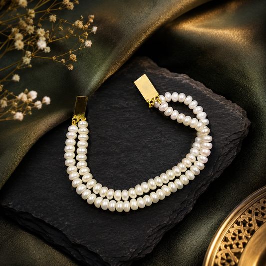 Brilliant Designer Fresh Water Pearls Bracelet