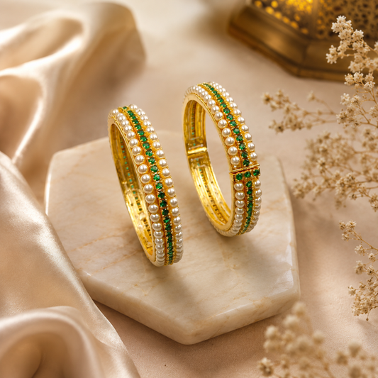 Decorous Designer Trendy Pearls  Bangles