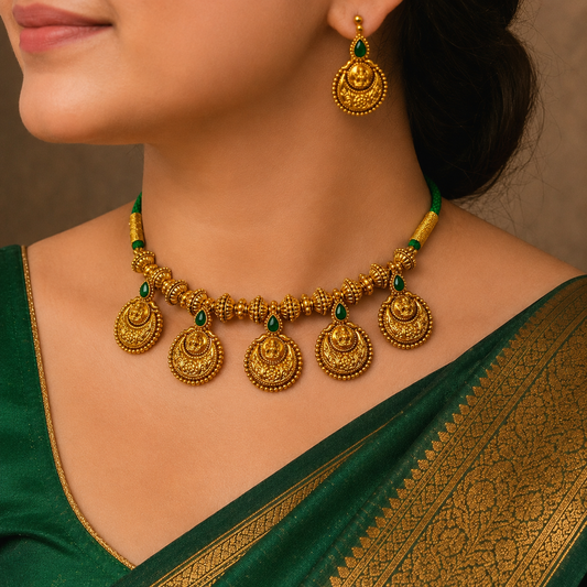 Lord Laxmi Designer Necklace Set