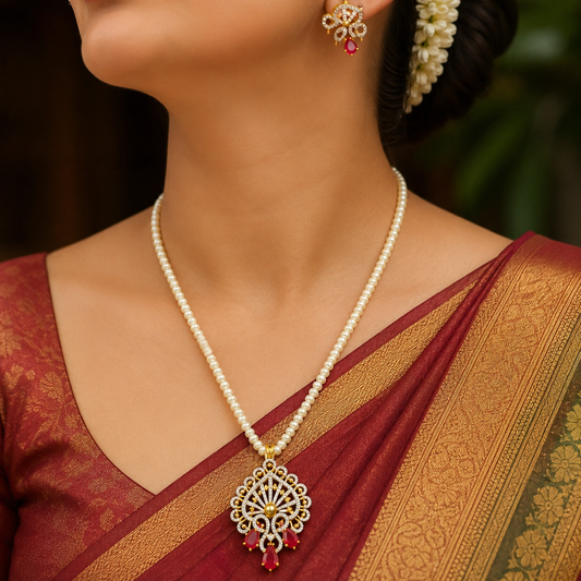 Ravishing Fresh Water Pearls Designer Necklace Set