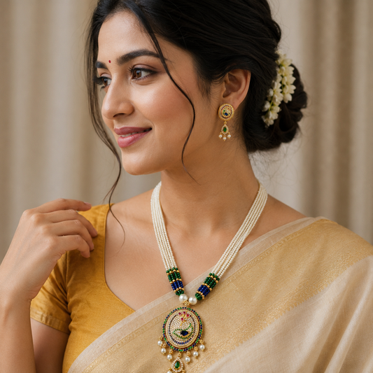 Impressive Peacock Designer Chida Set