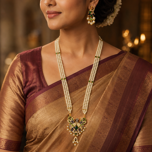 Enthrall Designer Fancy Pearls Ranihaar