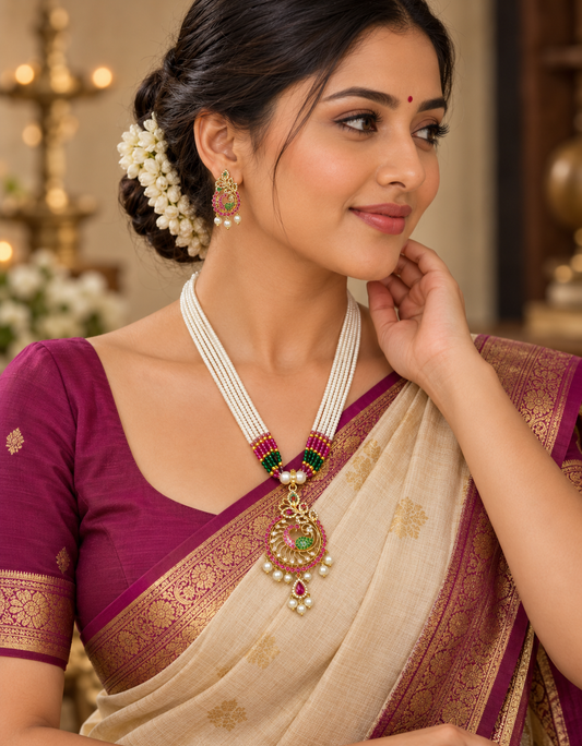 Grcefull Peacock Designer Tanmani