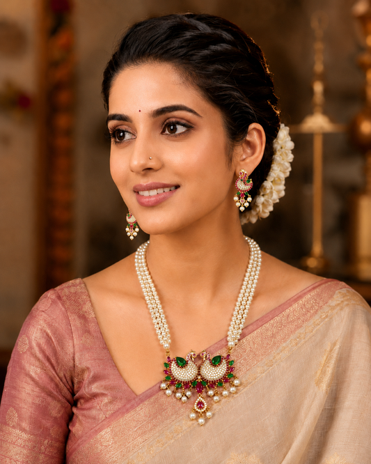 Gleaming Peacock Designer Fancy Tanmani