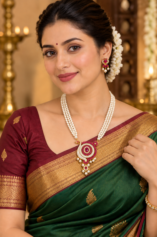 Elegant Peacock Designer Tanmani