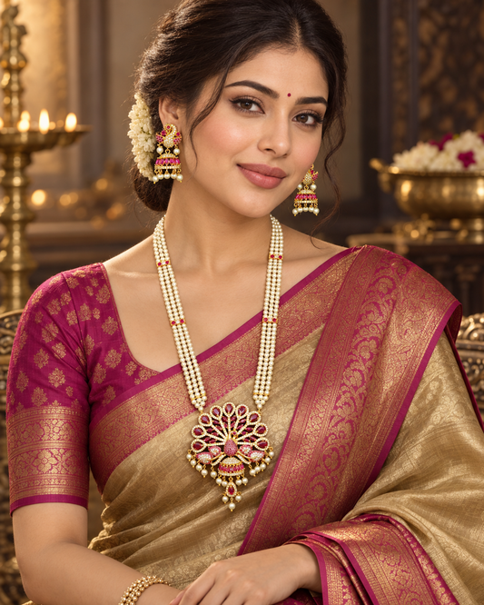 Dazzling Designer Fancy Pearls Ranihaar