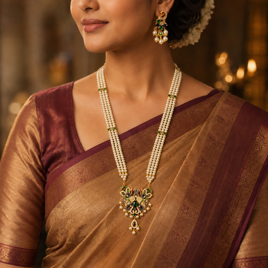 Enthrall Designer Fancy Pearls Ranihaar