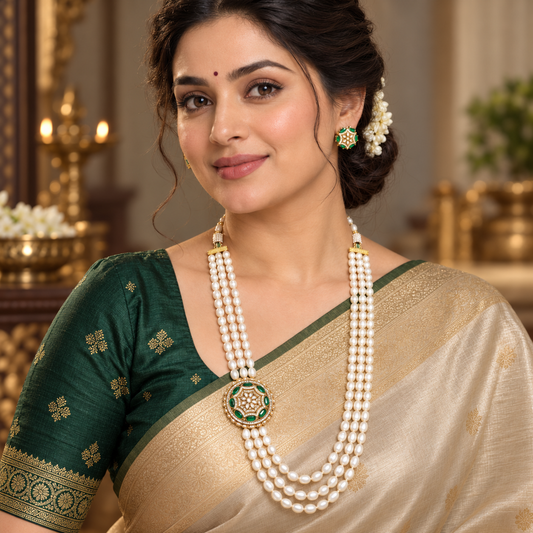 Sparkling Designer Fresh Water Pearl Ranihaar