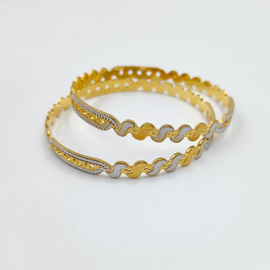 Delicate Designer Gold Plated Bangles - Shree Radhe Pearls