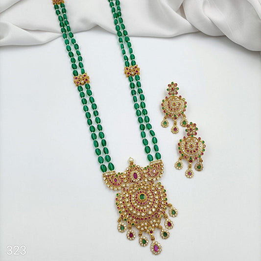 Divine Designer Beads Long Set - Shree Radhe Pearls