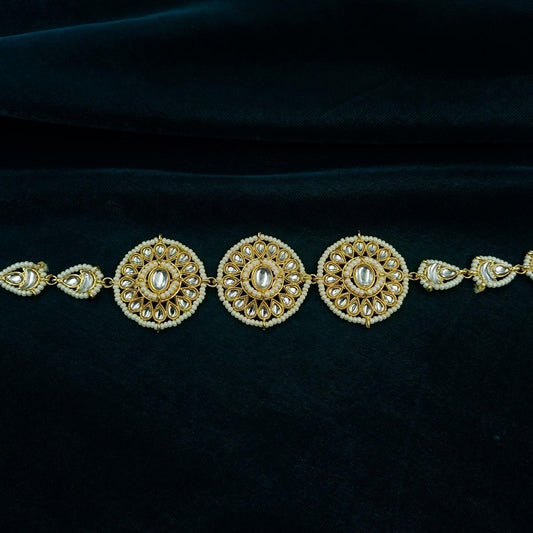 Droplet Round Shaped Designer Matha Patti - Shree Radhe Pearls