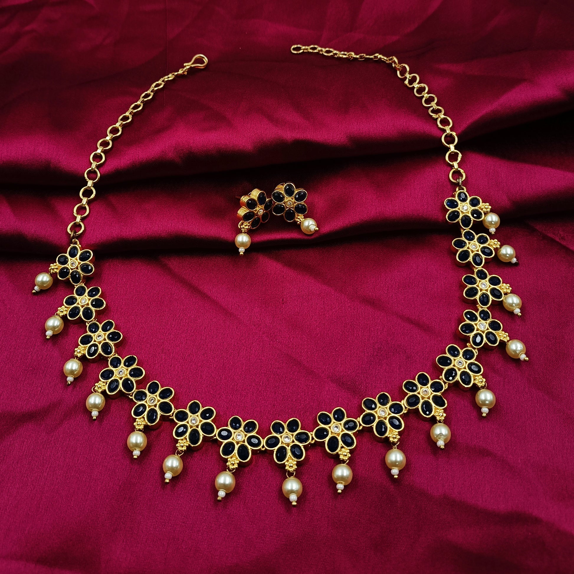 Pretty Floret Designer Necklace Set