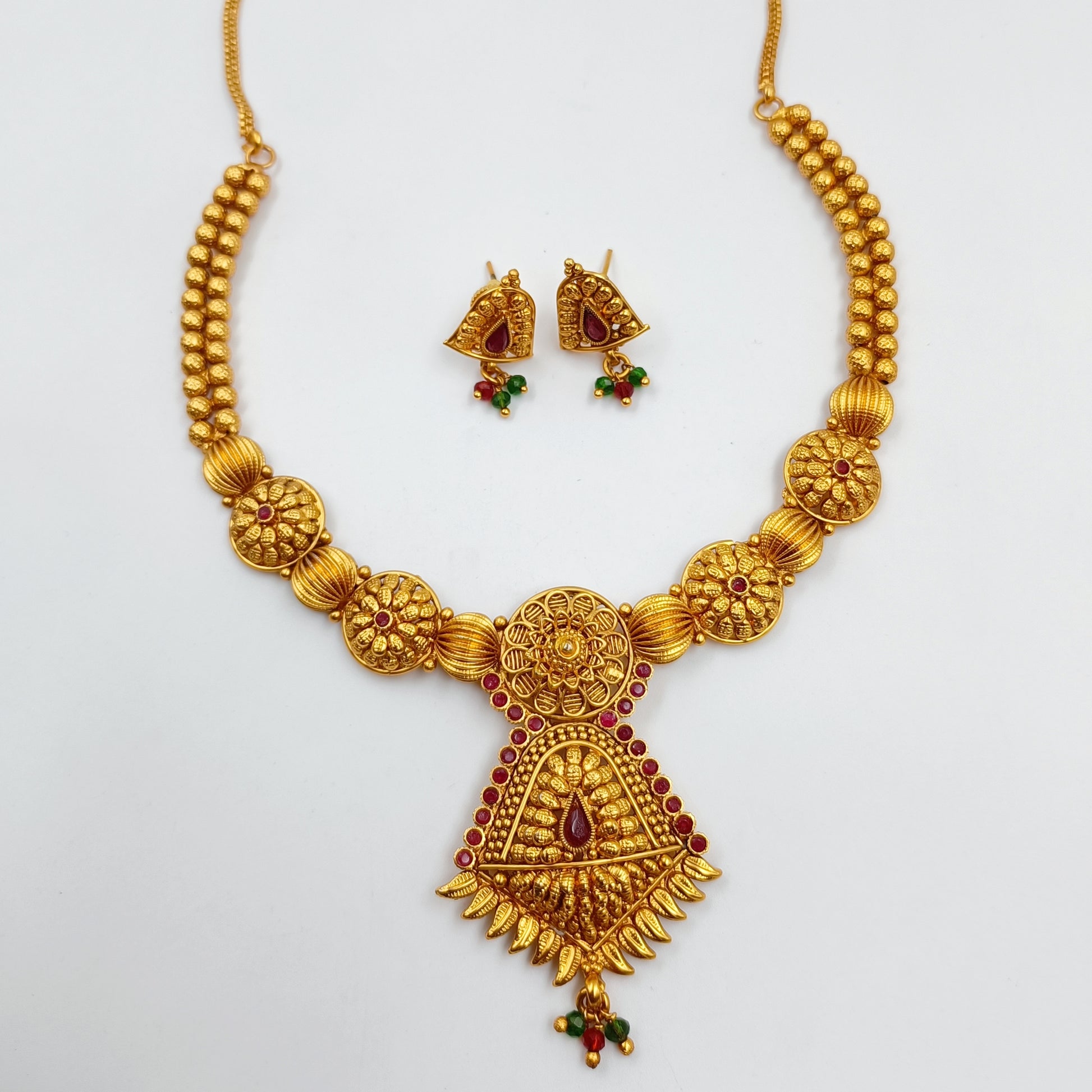 Blossom  Designer Temple Necklace Set