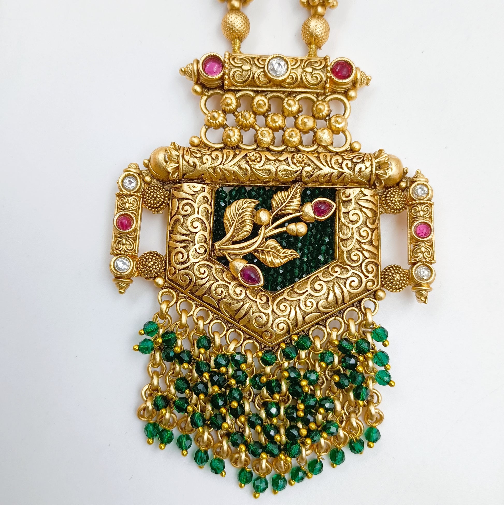 Pleasing Floret Designer Chida Beads Long Necklace Set