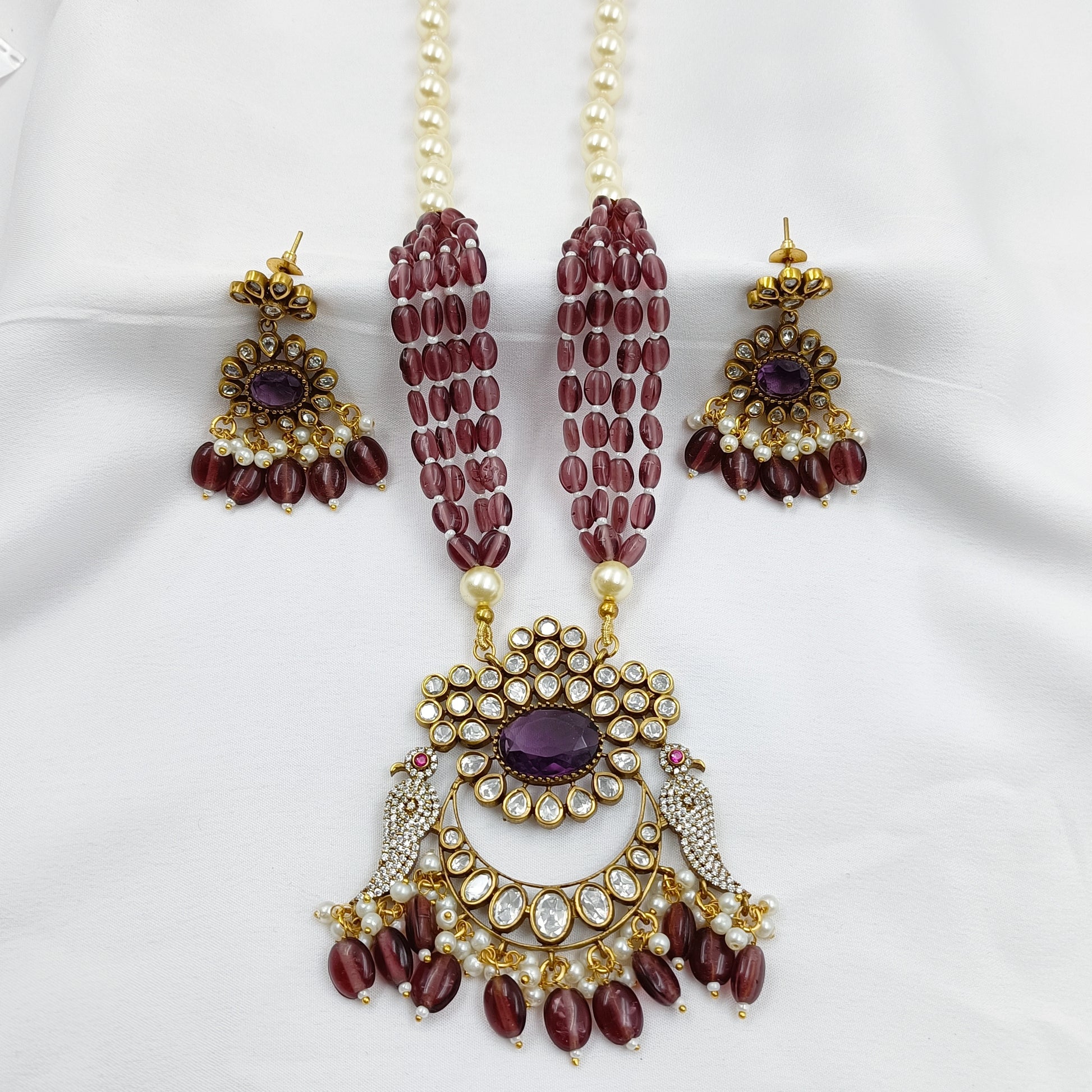 Charismatic Designer Beads Long Set