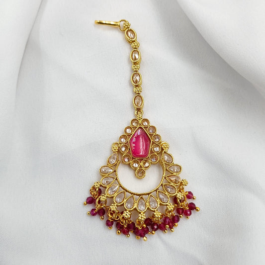 Impressive Half Moon Designer Mang Tikka