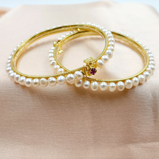 Dazzling Designer Fresh Water Pearls Bangles