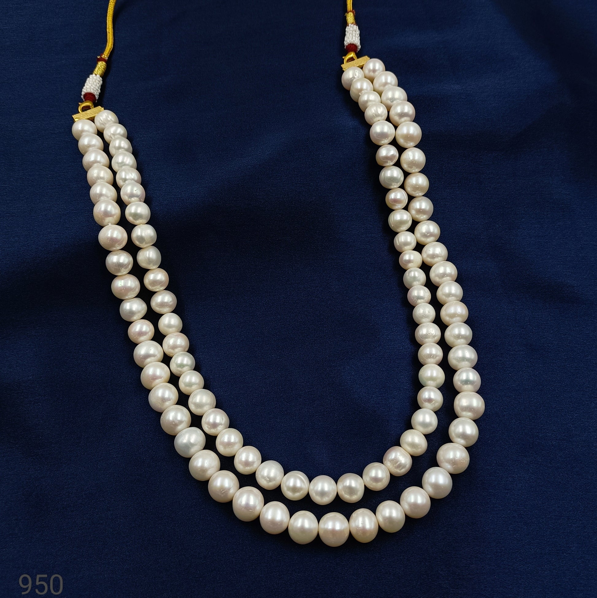 Attractive Fresh Water Pearls Double Line Mala